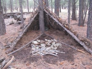 Learn to make shelters from materials in the woods during our Outdoor Survival Courses.